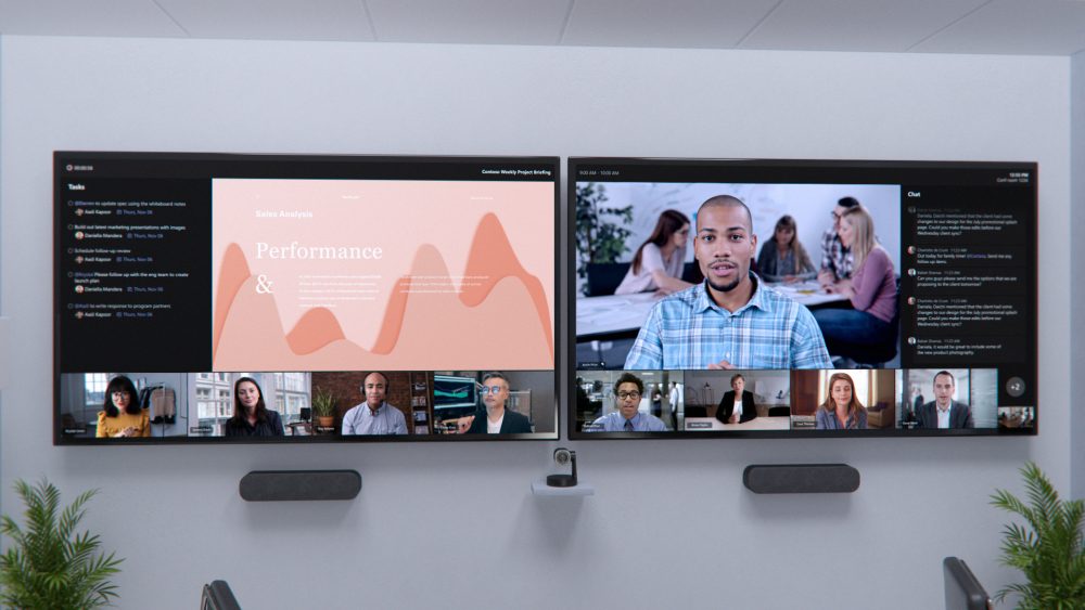 Ein Beispiel zu Front Row im Microsoft Teams Raum