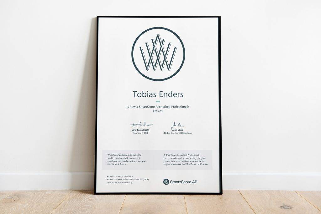 Tobias Enders Zertifikat für GMS und SmartScore AP